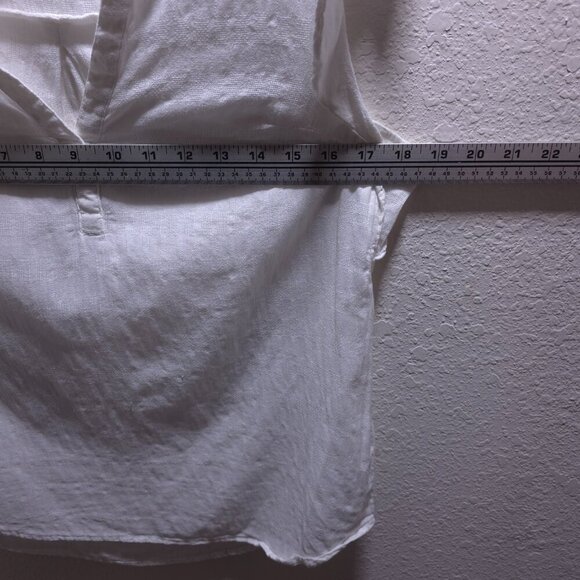 Old Navy Womens‎ Flutter Sleeve White Textured Cotton Blouse Size Small - Picture 6 of 9